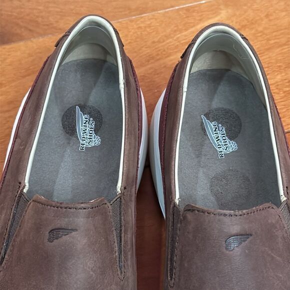 Red Wing 2033 Womens Brown Leather Low Top Safety Toe Work Shoes Loafers Sz 8.5 - Picture 5 of 10